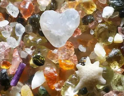 Beach Sand Grains Magnified 250 times